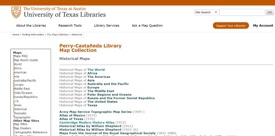 University of Texas Old Map Collection