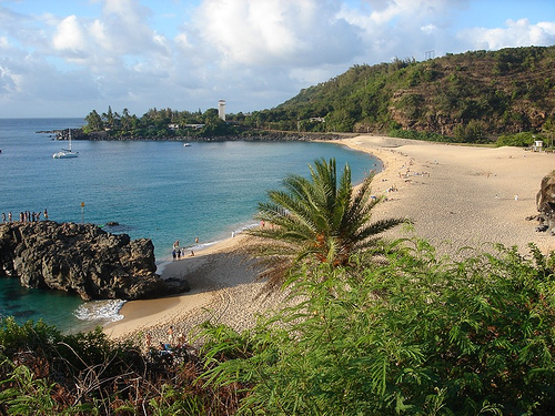 Waimea Bay on a Calm Summer Day